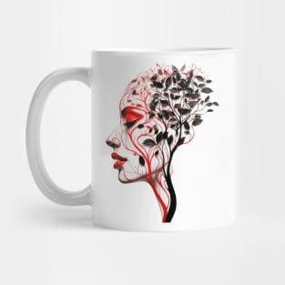 Floral Face: Nature's Elegance Mug